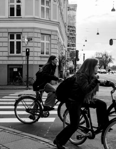 daily cycling in Copenhagen, Denmark