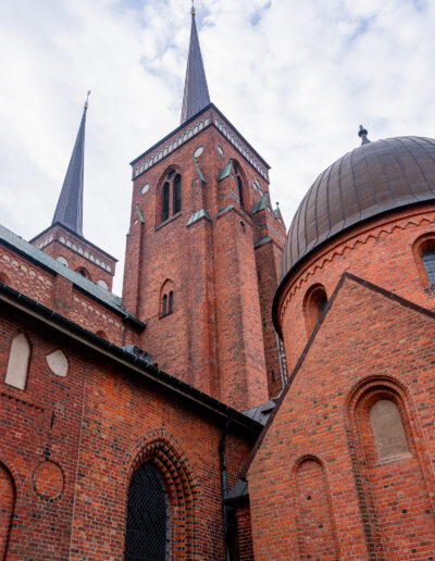 Roskilde Cathedral, also known as Roskilde Domkirke, located in Roskilde, Denmark