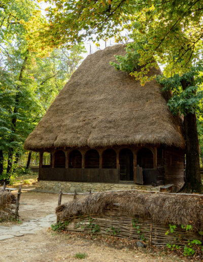 traditional Romanian house located at the Dimitrie Gusti National Village Museum in Bucharest
