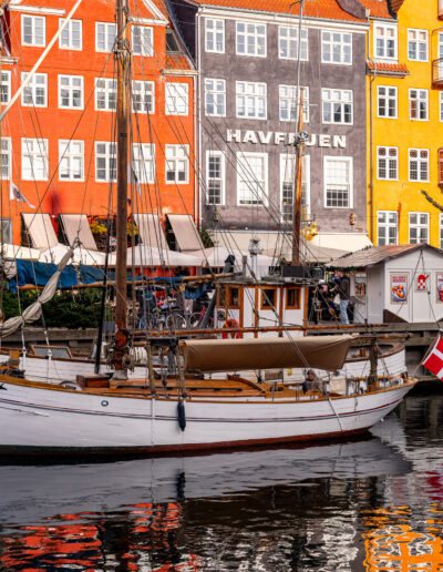 Nyhavn, a 17th-century waterfront, canal, and entertainment district in Copenhagen, Denmark